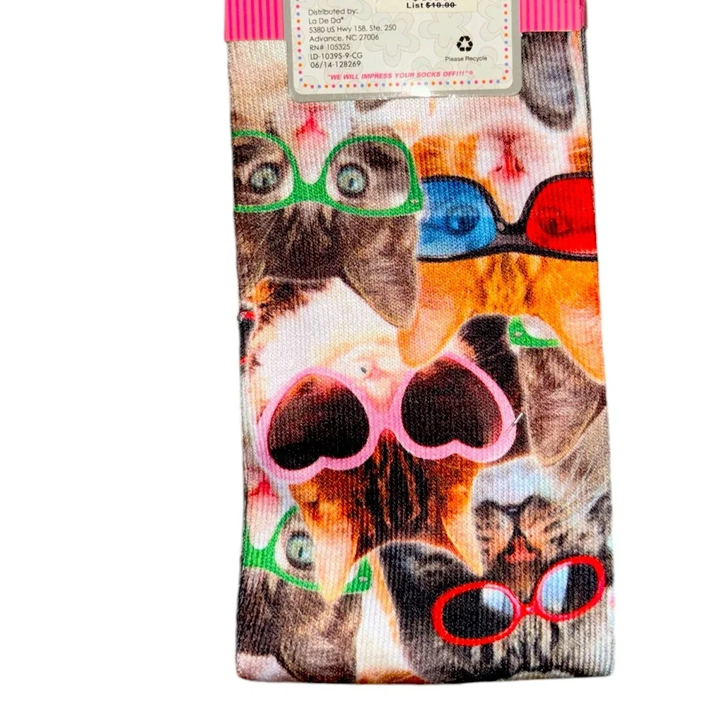 Cat Fashion Crew Socks - Multicolor